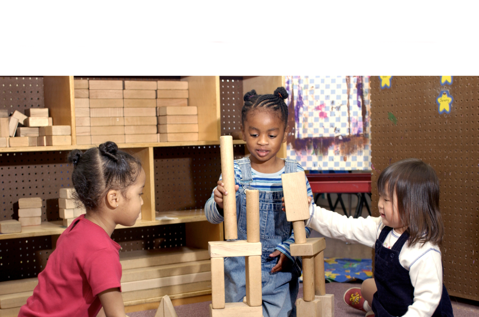 children with blocks